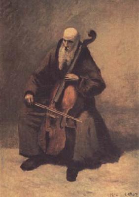 Jean Baptiste Camille  Corot Le moine au violoncelle (mk11) oil painting image